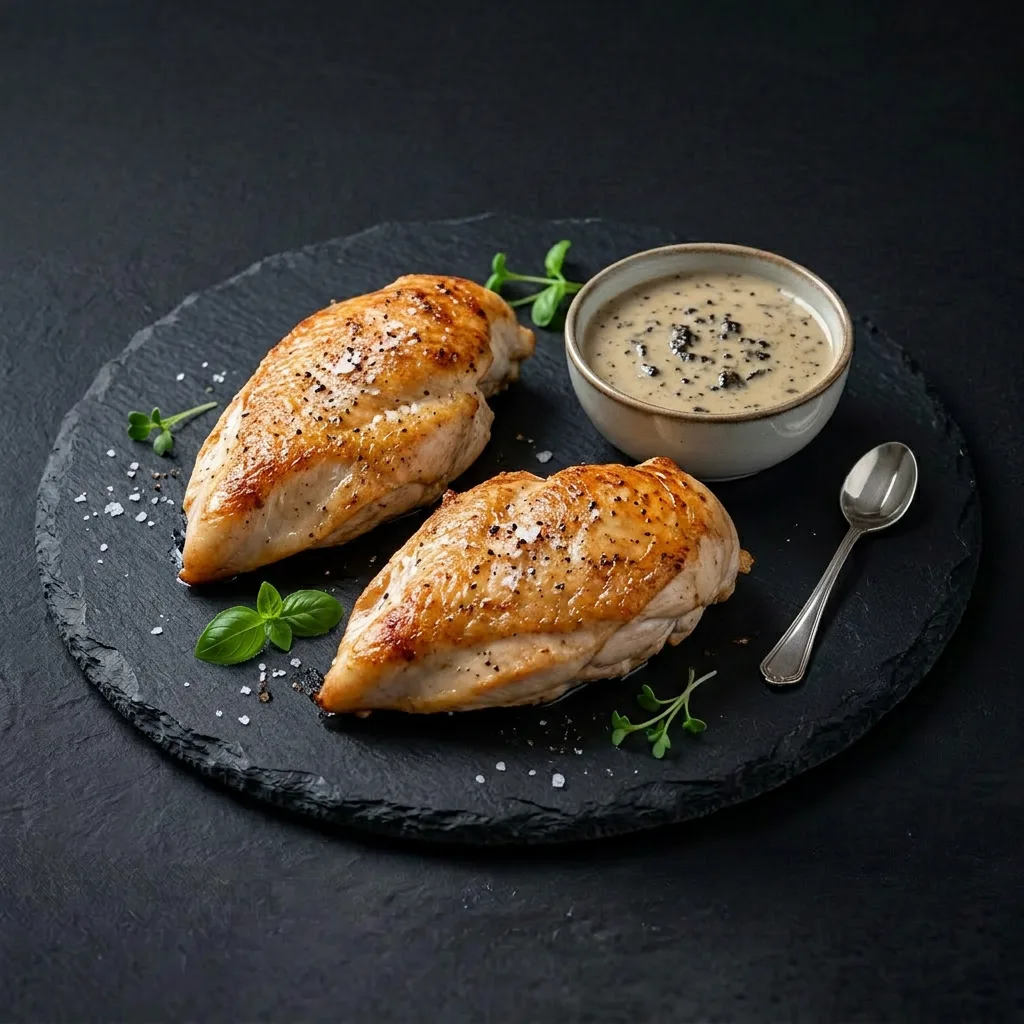 Куриное филе с трюфельным соусом и беби картофелем