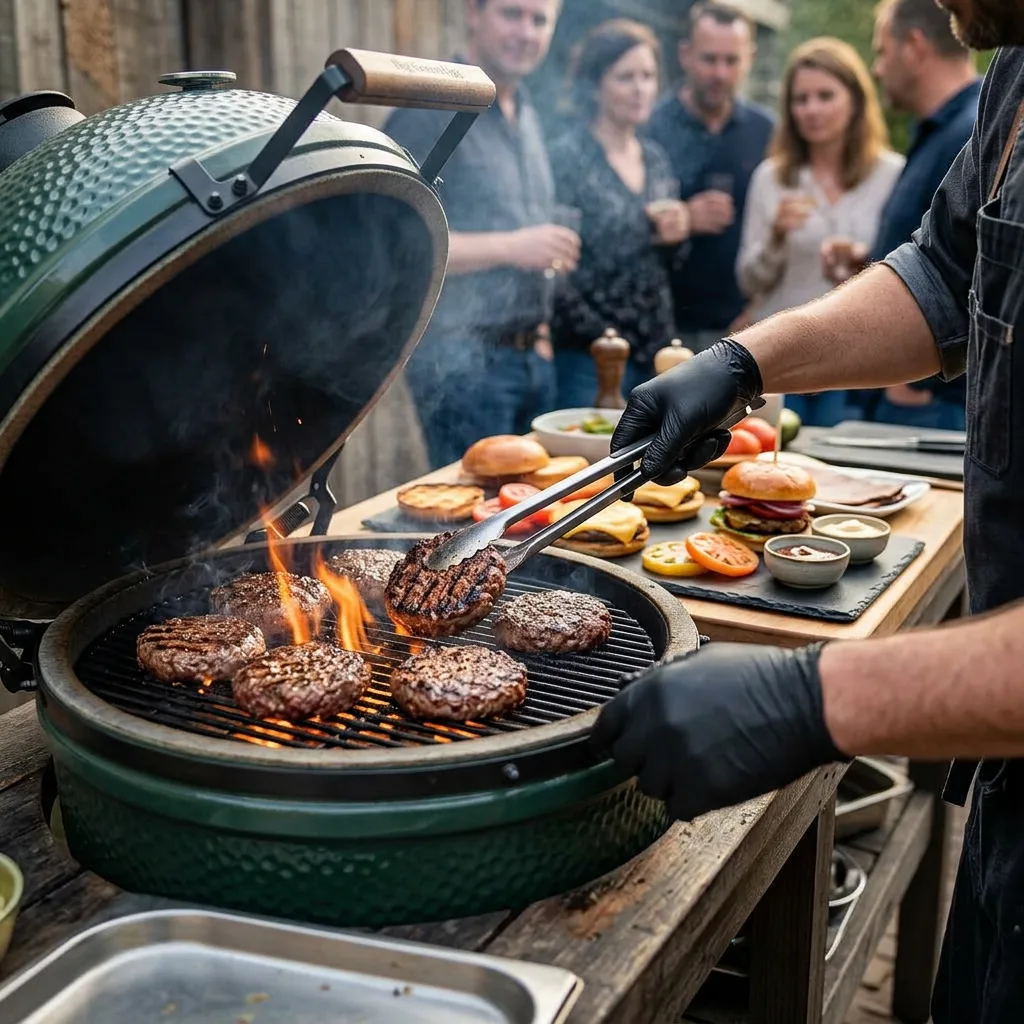 Станция BBQ приготовления бургеров